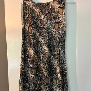 Zara Animal Print Skirt with Slit